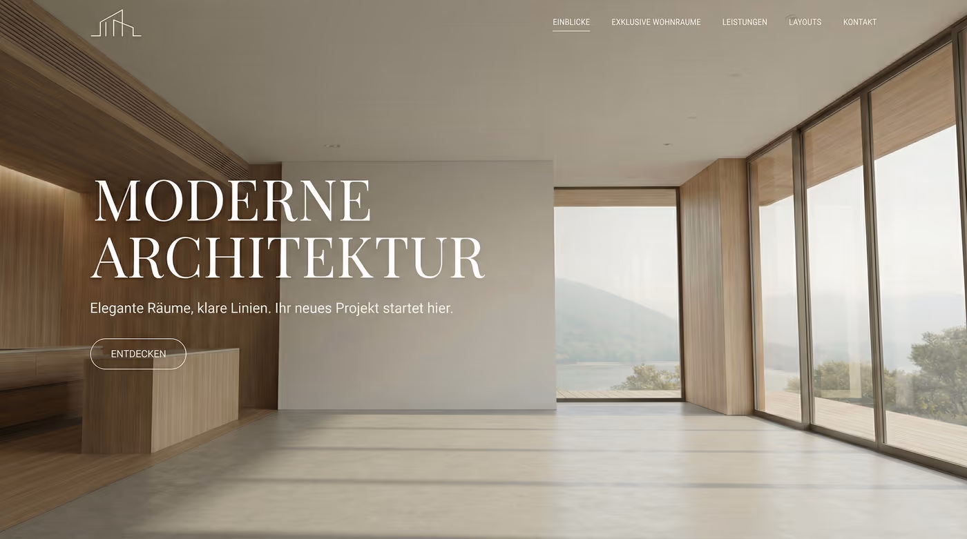webynd Webdesign Projekt – Desktop-Ansicht einer Unternehmenswebsite
